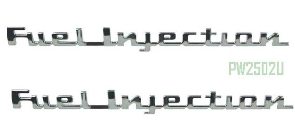 57 Chev "FUEL INJECTION" front fender script Set (2)