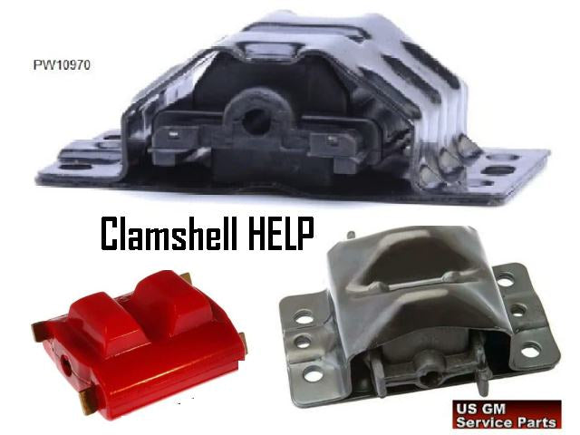 clamshell engine mounts for GM vehicles.