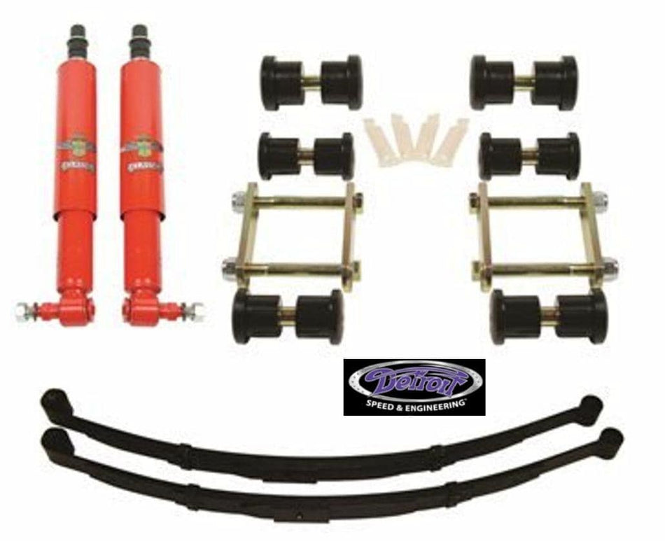 Leaf Spring & Shock kit: 1 - 2 in. Drop - Multi-Leaf - 67-69 Camaro Firebird + 68-74 Nova