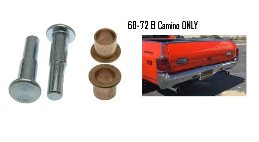 Tailgate Hinge Rebuild Kit: 68-72 El Camino
