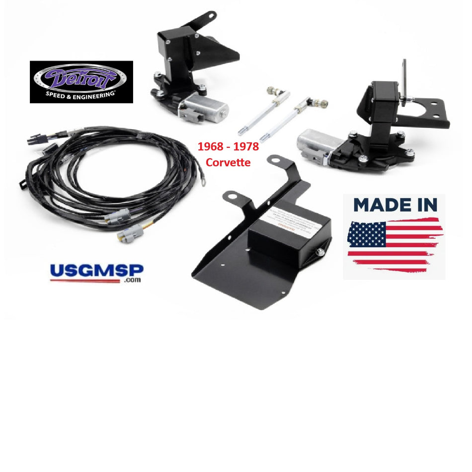 Corvette 1968-78 C3 Electric Headlamp conversion kit - USA made quality.