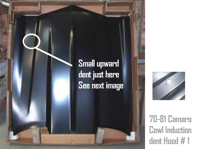 Hood: Cowl Induction 70-81 Camaro's - 2 Inch - SMALL DETENT $ reduced