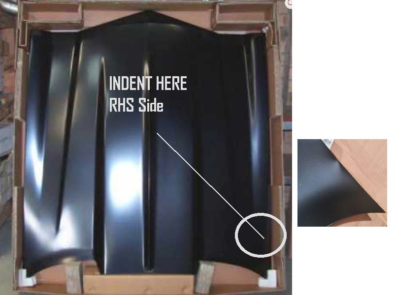 Hood: Cowl Induction 70-81 Camaro's - 2 Inch - SMALL RHS rear Side DENT $ reduced
