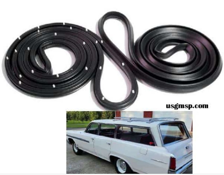 61-64 Full Size Door Seals REAR - WAGON ONLY