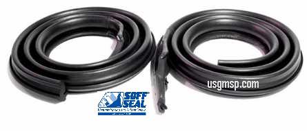 67-68 Full Size 2 door Roof Rail (Pair) - FASTBACK  Std - Soffseal Brand