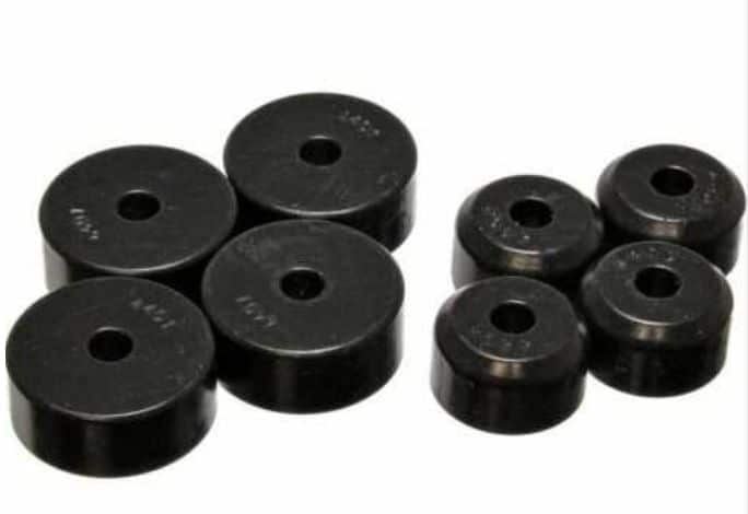 Engine Mount Donut Set: 55-57 Chev Belair/ 210 USA made Poly - BLACK