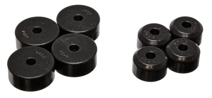 Engine Mount Donut Set: 55-57 Chev Belair/ 210 - USA made Polyurethane KIT - Black
