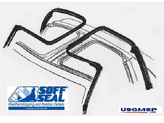 T-Top Seal: 78-81 Camaro Firebird Trans Am Tops - Mains - Soffseal (Not USA made) - Pr