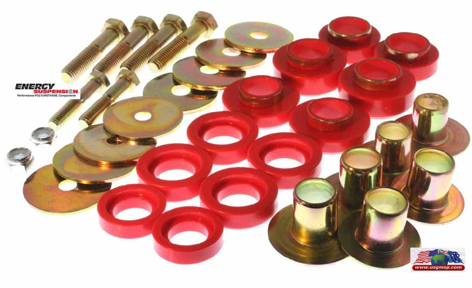 Body Mount Kit: 67-75 GM Full Body, Rad. Kit - Poly USA