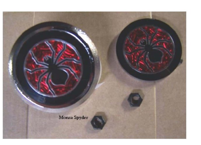 Monza Spyder 78-79: Front panel Chevy Spyder emblem & rear Insert KIT - SOLD OUT