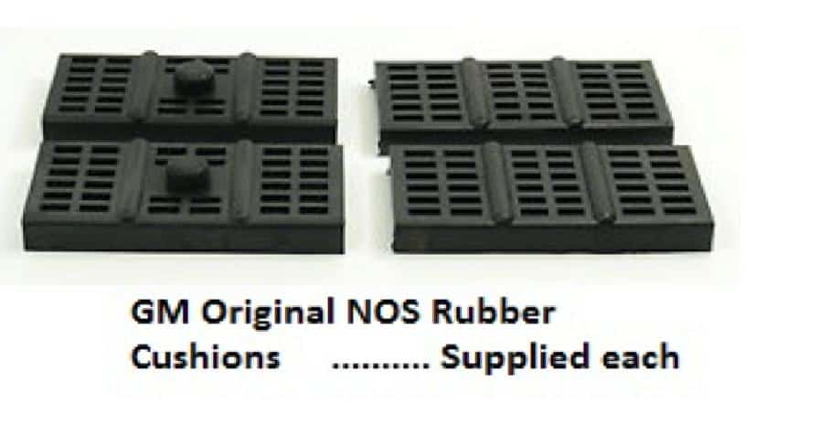 Leaf Spring Cushion set: 67-9F MONO (GM NOS 4) - Rubber