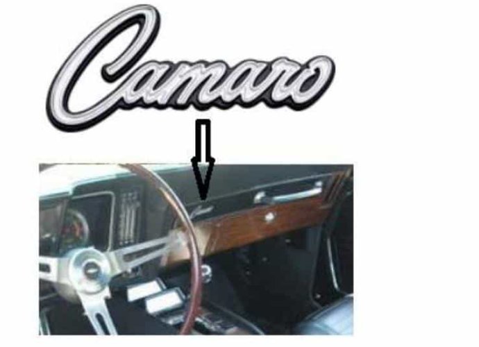 69 Camaro Dash Panel "Camaro" Emblem