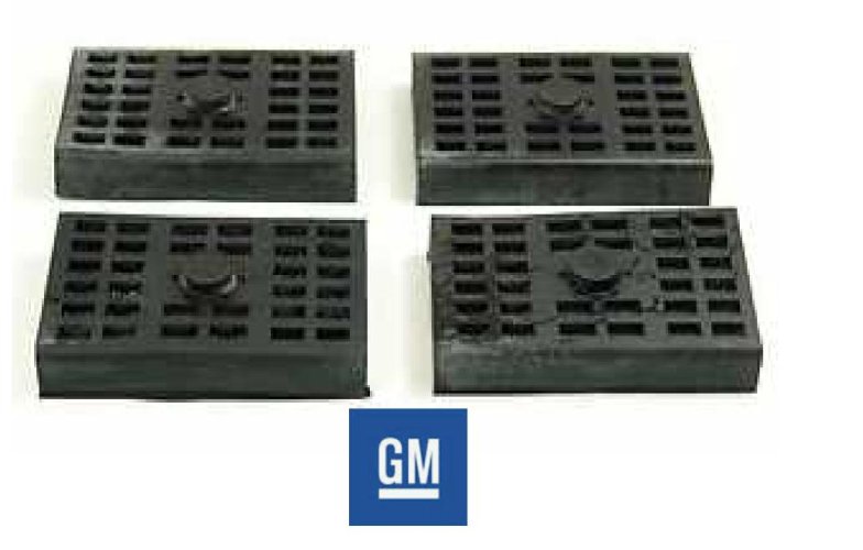 Leaf Spring Cushion set: 68-69 Multi Leaf  - GM NOS - (4) Rubber