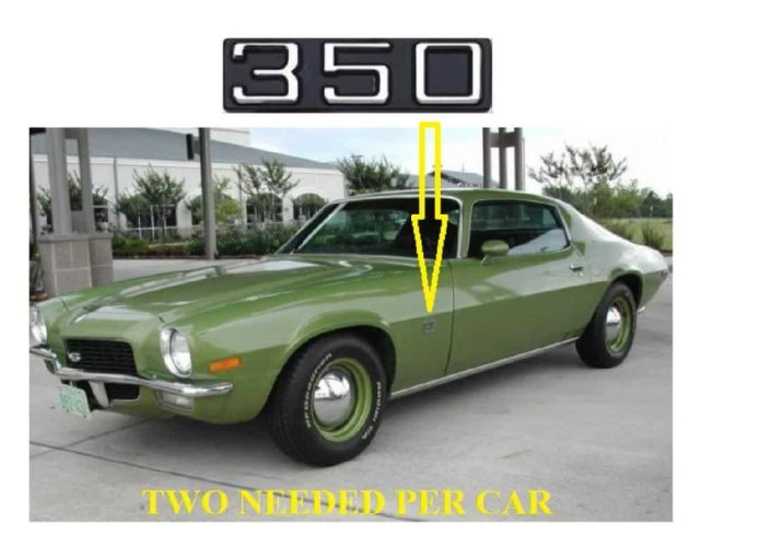 70-75  Fender "350" emblem (ea)