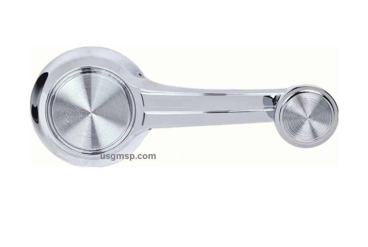 Handle: Window Winder Chrome Metal Knob Early / mid 60's
