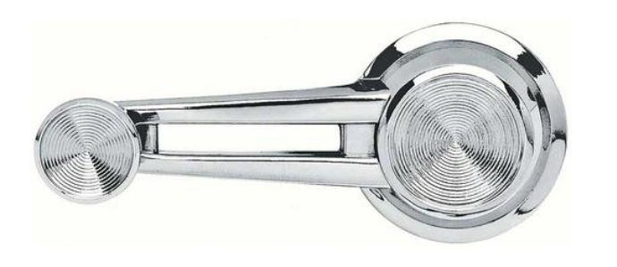 Handle Window Winder: 65-66 GM GTO, Impala, Corvette, Chevelle +++ w/ chrome Knob