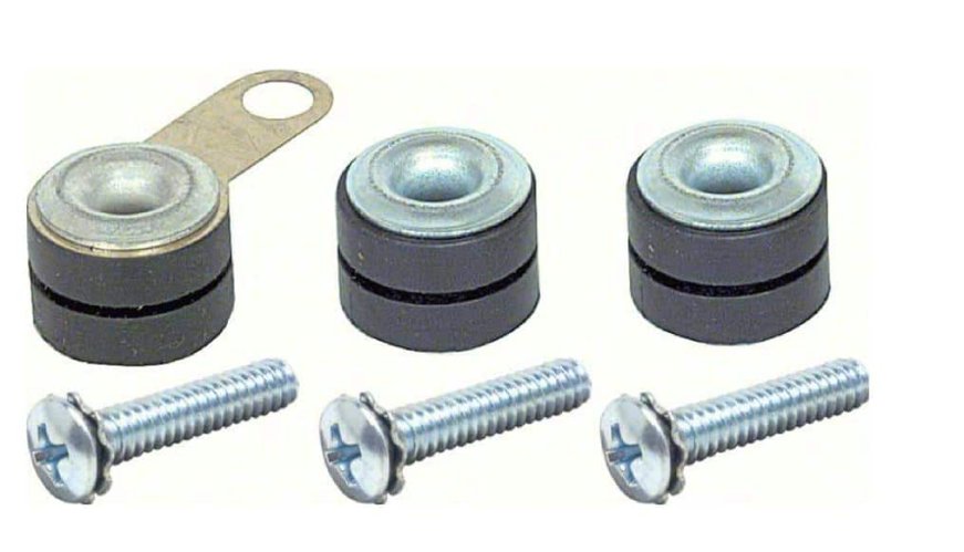 Wiper Motor Grommet Kit with Hardware: 65-83 GM