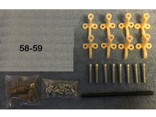 Headlight Adjuster Kit: 58-59 Full Size Full kit