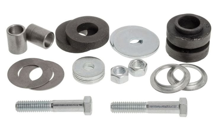 RADIATOR SUPPORT MOUNT SET: 1965 Impala / Bel Air / Pontiac Parisienne