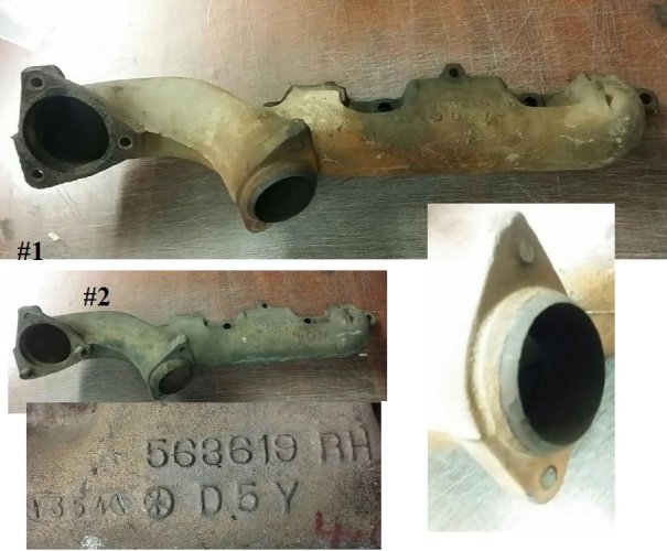 Exhaust manifold: 403 Olds 77-79 RHS - USED ONLY