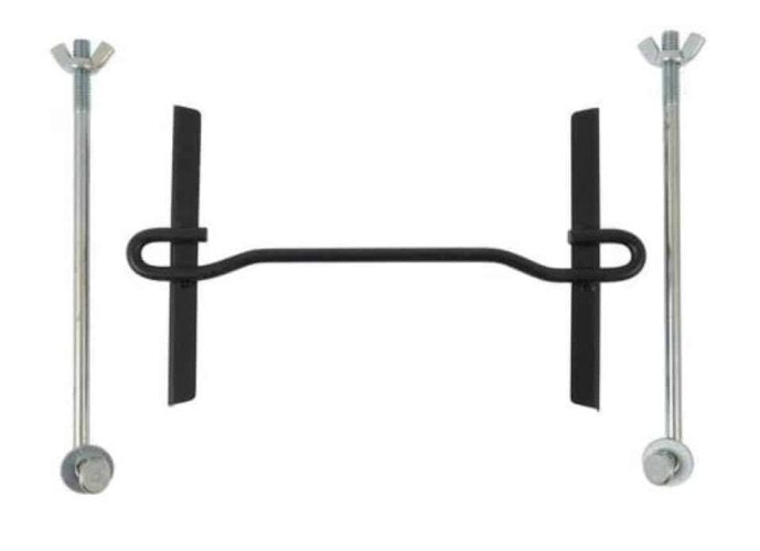 Battery Tray Clamp Kit: 57 Chev full size