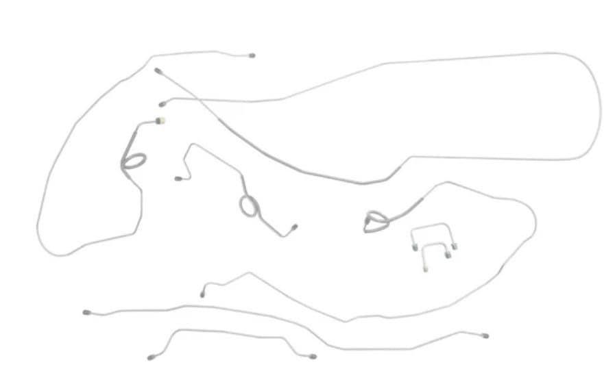 1955 - 1957 Chevrolet Passenger Car Disc Brake Conversion Brake Line STAINLESS KIT