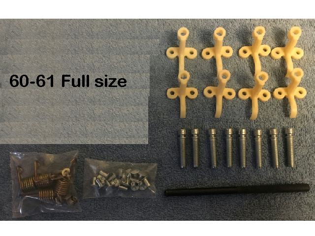 Headlight Adjuster Kit: 60-61 Full Size Full kit
