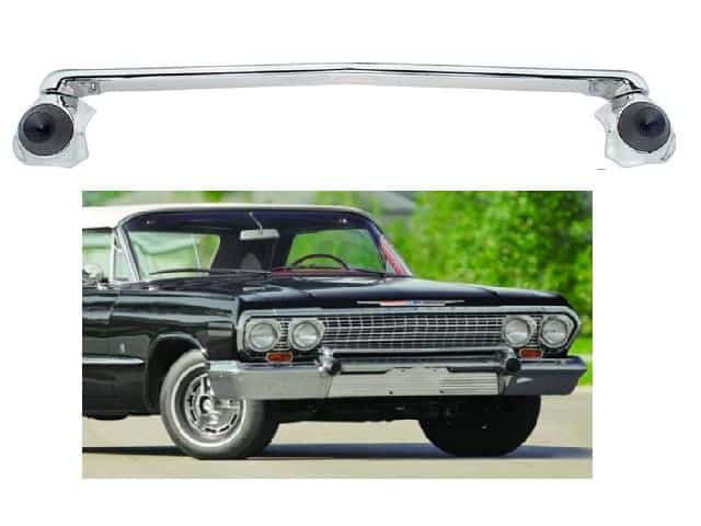 1963 Chev bumper Over Rider set - FRONT