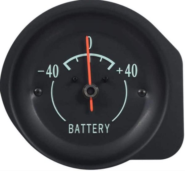 Gauge: Ammeter Corvette 68-71 w/green highlights