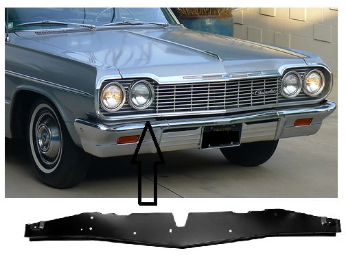 64 Chev full size Front Bumper Filler Panel