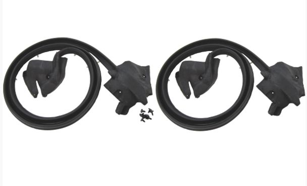 75-76 B Door Seals REAR 4 door hardtop.