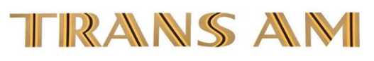 Rear Spoiler Decal Trans Am 73-78 - GOLD