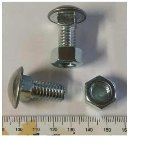 Bumper Bolt: 7/16" x 1 inch (ea)