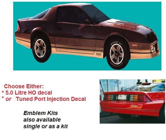 1985-86 Camaro Z/28 Graphic Kit (GOLD OR SILVER