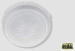 Interior Light Lens: Round w/ starburst 68-86 GM