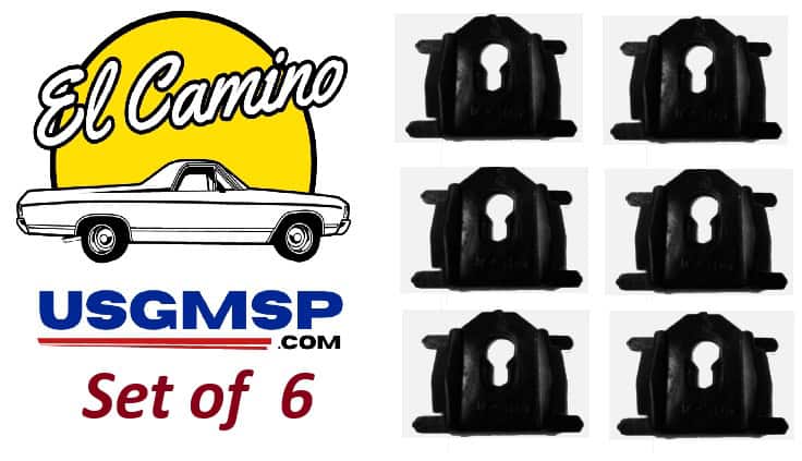 Clip El Camino 1978-87 Upper roof bed molding  set (6)