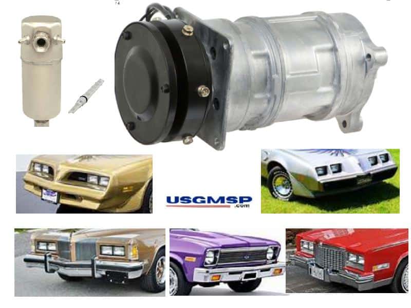 AC Compressor KIT: 1977-82 era see list, 77-79 Firebird TA Pontiac 400 V8
