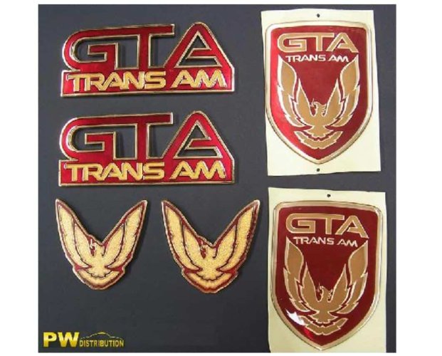 91-92 GTA Emblem Kit: Bright Red