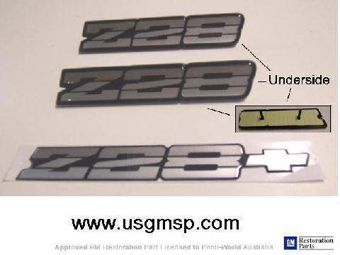 Emblem Kit: Camaro "Z28"  82-92 SILVER SHADES