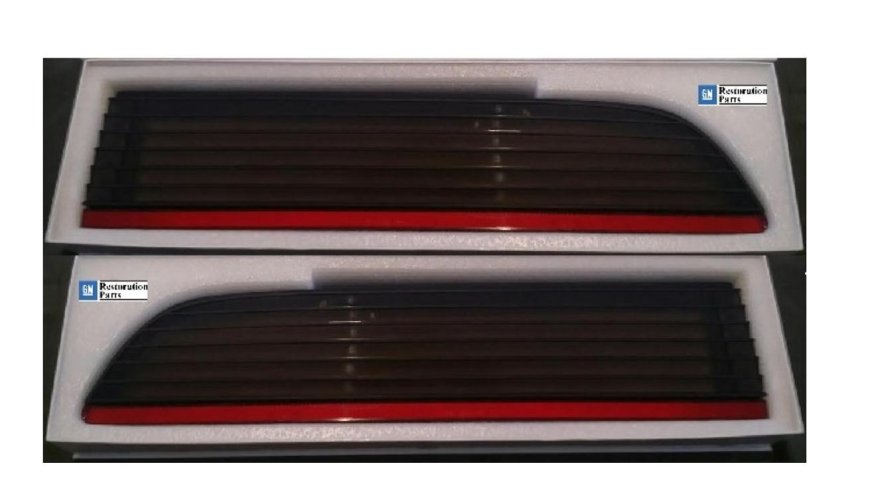 Tail Lamp Lens Set: 79-81 Trans Am Firebird Smoked (1st)
