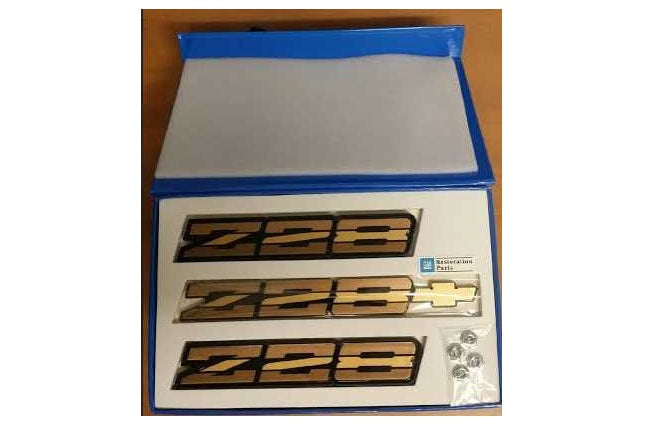 Emblem Kit: Camaro Z28 Gold Shades