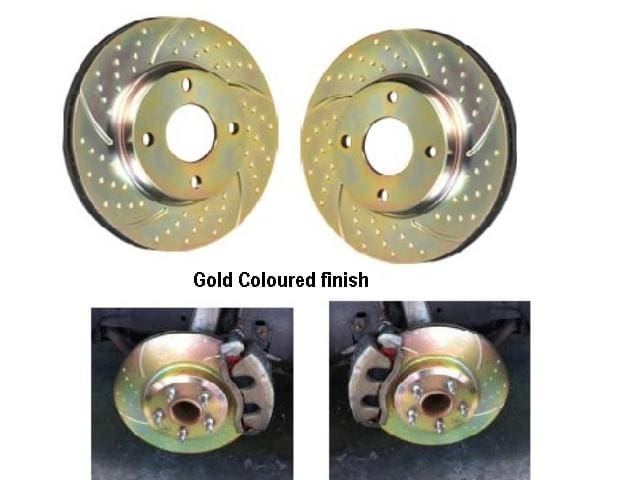 Disc Rotor Kit: 79-81 TA Slotted/drilled - GOLD (4)