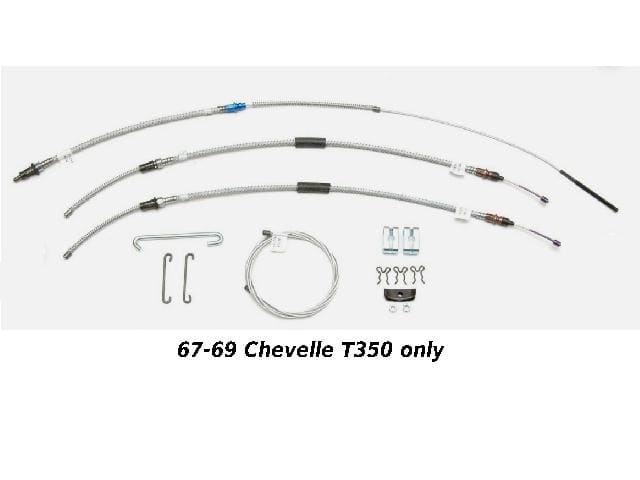 Cable Handbrake KIT: 64-67 Chevelle W/ T350