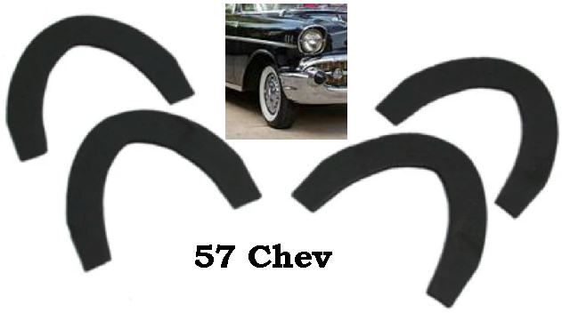 Fresh Air Duct Vent Flutter Valve Seals Set - 57 Chev