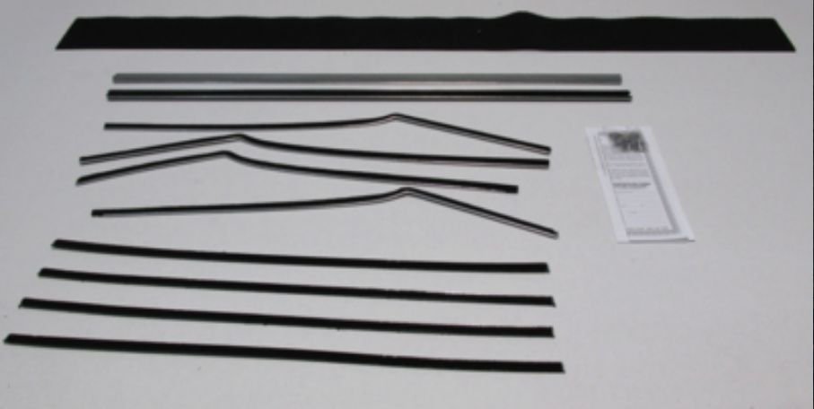 Window Felt Kit: 55-57 Chev Belair 2dr COUPE (Authentic)
