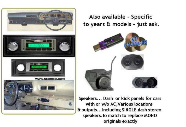 Radio: Camaro 69-77 SOLD OUT w/USB (630)