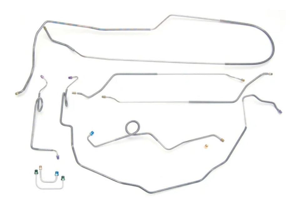 Brake Line Kit: 1969 - 72 El Camino factory Disc Front & Drum rear.. full brake line kit.