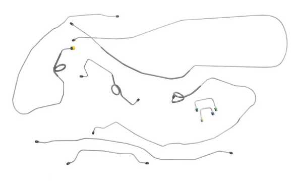 1955 - 1957 Chevrolet Passenger Car Disc Brake Conversion Brake Line Steel Set.