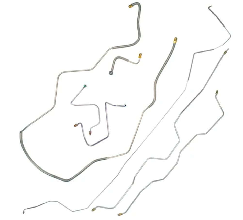 Brake Line KIT: 1967-68 Impala / Parisienne with DRUM Brakes - Front to Rear - 7 piece