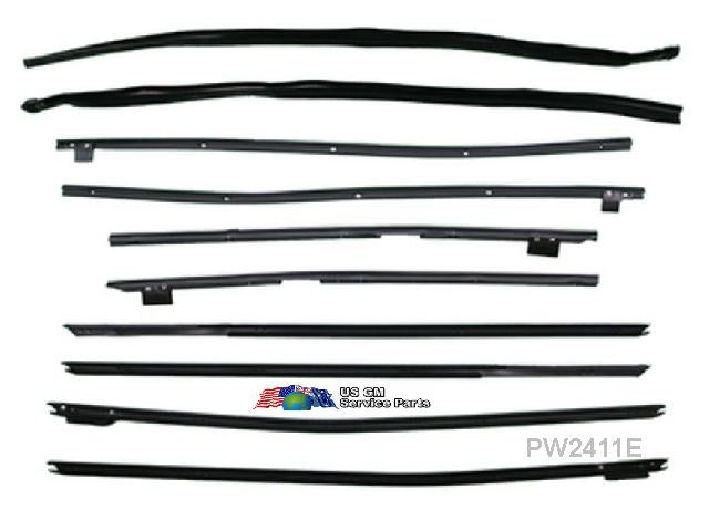 Window Felt Super Kit: 1967 Chev Impala / Pontiac full size 4 door PILLARLESS Sedan